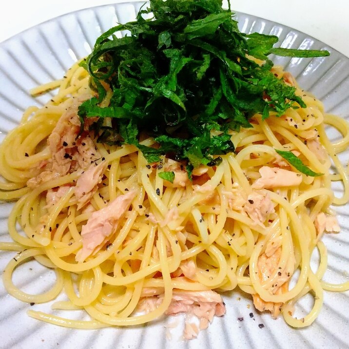 ツナ大葉の和風パスタ